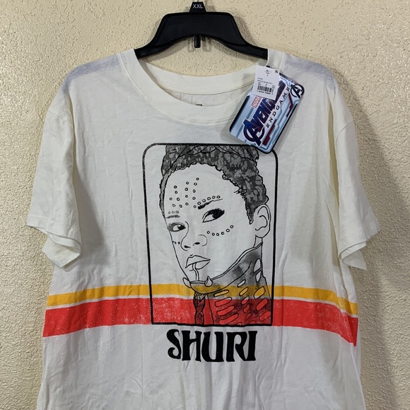 Marvel Avengers Shuri Tee T-Shirt Ivory Cream L NWT - Picture 3 of 10